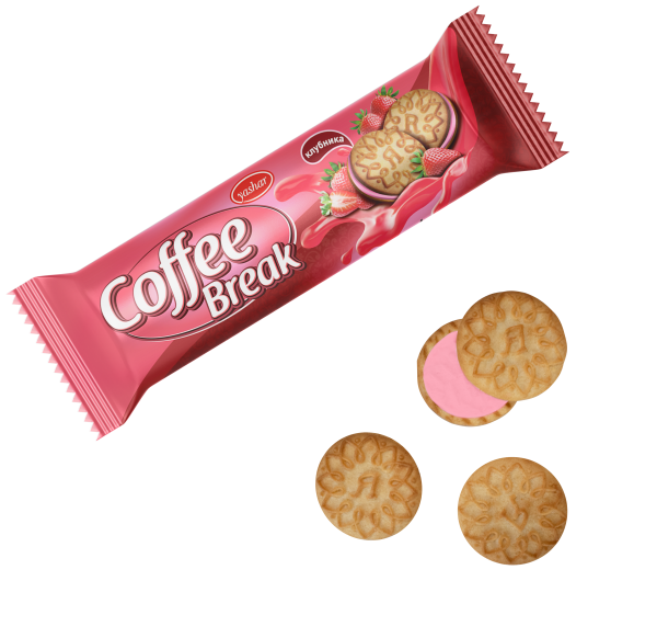 Печенье "Coffee Break" с клубникой